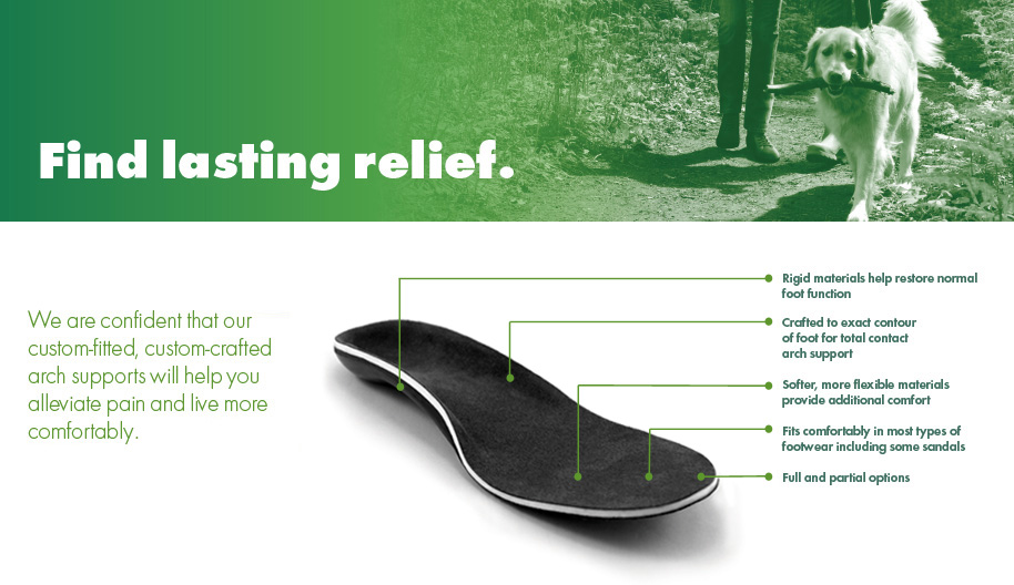 Custom Orthotic Foot Arch Supports